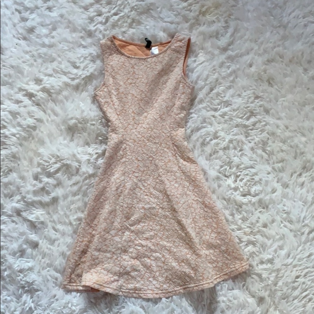 flowered peach dress